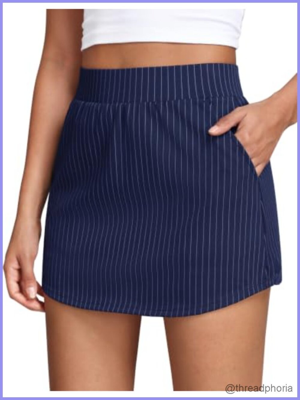 Women's A-Line Skort with Pockets, High Stretch Wrinkle Resistant, Pull On